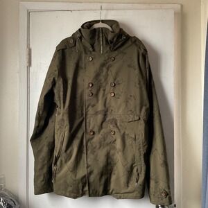 Holden Kaori Eco Jacket Art Printed Snowboard Skeletons Green Large